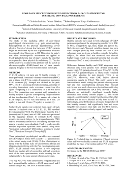 Poor back muscle endurance is mediated by pain catastrophizing