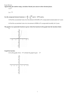 Exam 4 Review Approximate the number using a calculator. Round