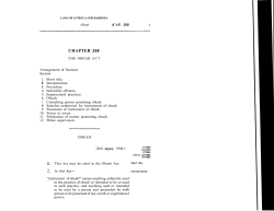 Obeah Act - Government of Antigua and Barbuda LAWS