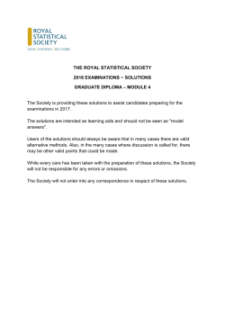 Solutions - The Royal Statistical Society