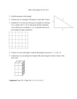 Math 128 Exampes for 10.2, 10.3 1. Find the perimeter of the triangle