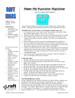 Meet My Function Machine