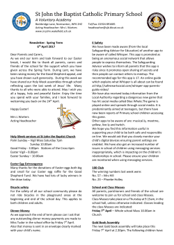 6 April 2017 - St John The Baptist Catholic Primary School