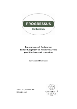 Innovation and Resistance: Sacred Epigraphy in Medieval Arezzo
