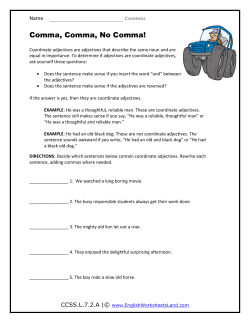 Comma, Comma, No Comma! - English Worksheets Land