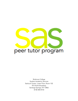 Peer Tutor Training Manual