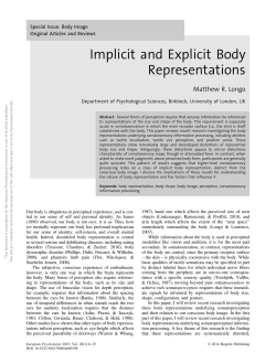 Implicit and Explicit Body Representations