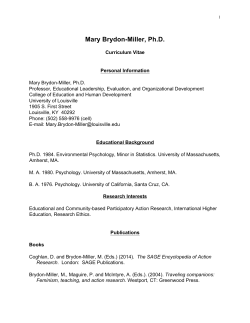 Dr. Brydon-Miller`s curriculum vitae