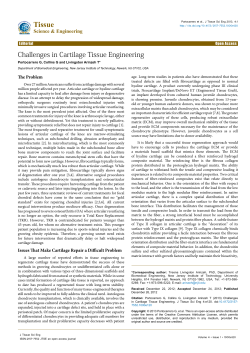 Challenges in Cartilage Tissue Engineering
