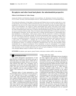 Bryophytes and other basal land plants: the mitochondrial perspective