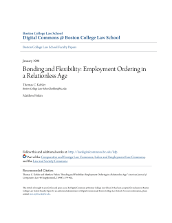 Bonding and Flexibility: Employment Ordering in a Relationless Age