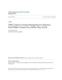 19th Century German Immigration to America
