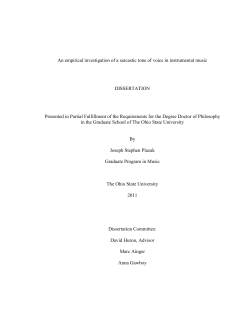 An empirical investigation of a sarcastic tone of voice in instrumental