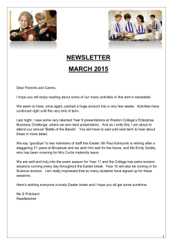 March 2015 - Broadoak Mathematics and Computing College