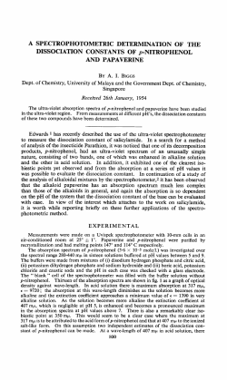 A SPECTROPHOTOMETRIC DETERMINATION OF THE