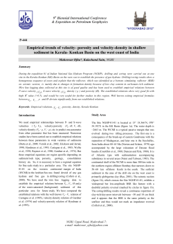 Empirical trends of velocity- porosity and velocity