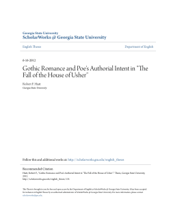 Gothic Romance and Poe`s Authorial Intent in "The Fall of the House