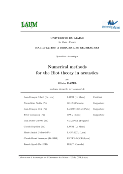 Numerical methods for the Biot theory in acoustics