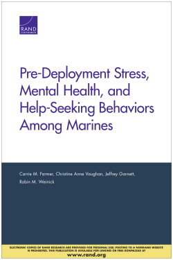 Pre-Deployment Stress, Mental Health, and Help