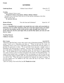 GATHERING Gathering Hymn &ldquo;Alleluia! Jesus Is Risen!&rdquo; Hymn No