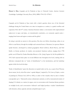 Hsuan L. Hsu, Geography and the Production of Space in