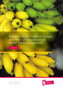 Banana value chains in Europe and the