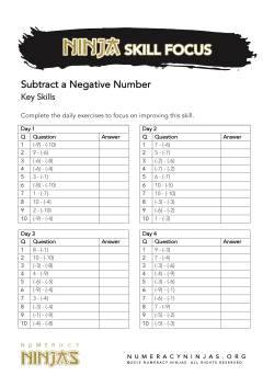 Subtract a Negative Number