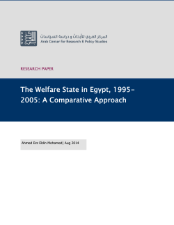 The Welfare State in Egypt, 1995