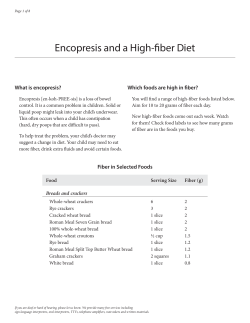 Which foods are high in fiber?