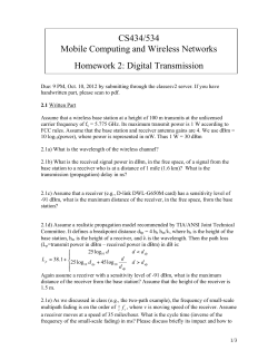 CS434/534 Mobile Computing and Wireless Networks