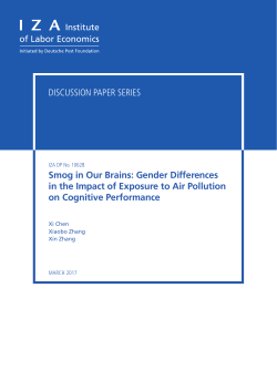 Smog in our Brains: Gender Differences in the Impact of