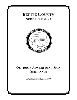 Outdoor Advertising Sign Ordinance