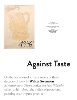 On the occasion of a major survey of three decades of work by