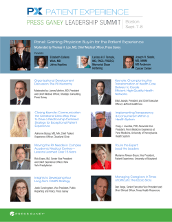 Panel: Gaining Physician Buy-In for the Patient Experience