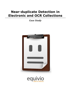 Near-duplicate Detection in Electronic and OCR Collections