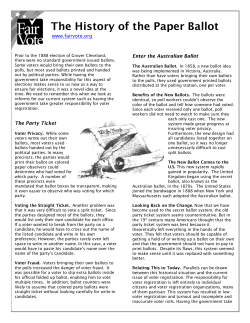 The History of the Paper Ballot