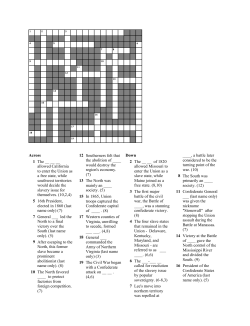 Across 1 The __ __ __ allowed California to enter the Union as a