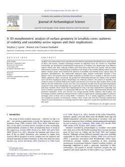 A 3D morphometric analysis of surface geometry in