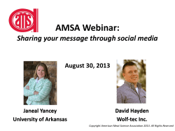 AMSA Webinar - American Meat Science Association