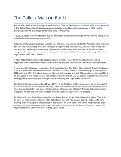 The Tallest Man on Earth