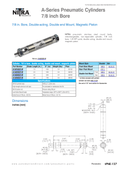 A-Series Pneumatic Cylinders 7/8 inch Bore