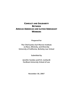 conflict and solidarity between african american and