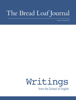 The Bread Loaf Journal