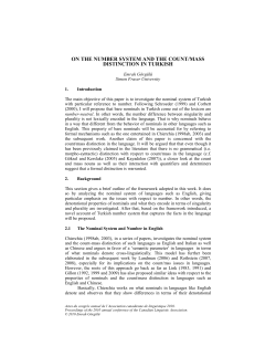 ON THE NUMBER SYSTEM AND THE COUNT/MASS DISTINCTION