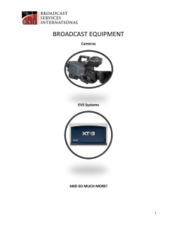 Equipment Inventory List - Broadcast Services International