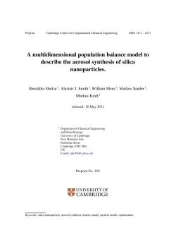 A multidimensional population balance model to describe the