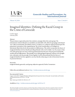 Imagined Identities: Defining the Racial Group in the Crime of