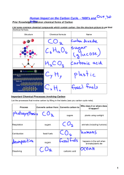 Human Impact on the carbon cycle F12