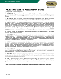 TEXTURE-CRETE Installation Guide