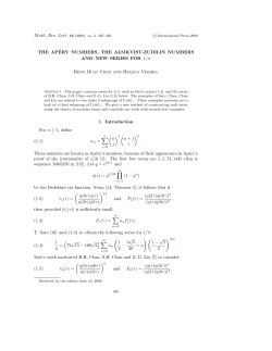 The Almkvist-Zudilin numbers and new series for 1/&pi;.